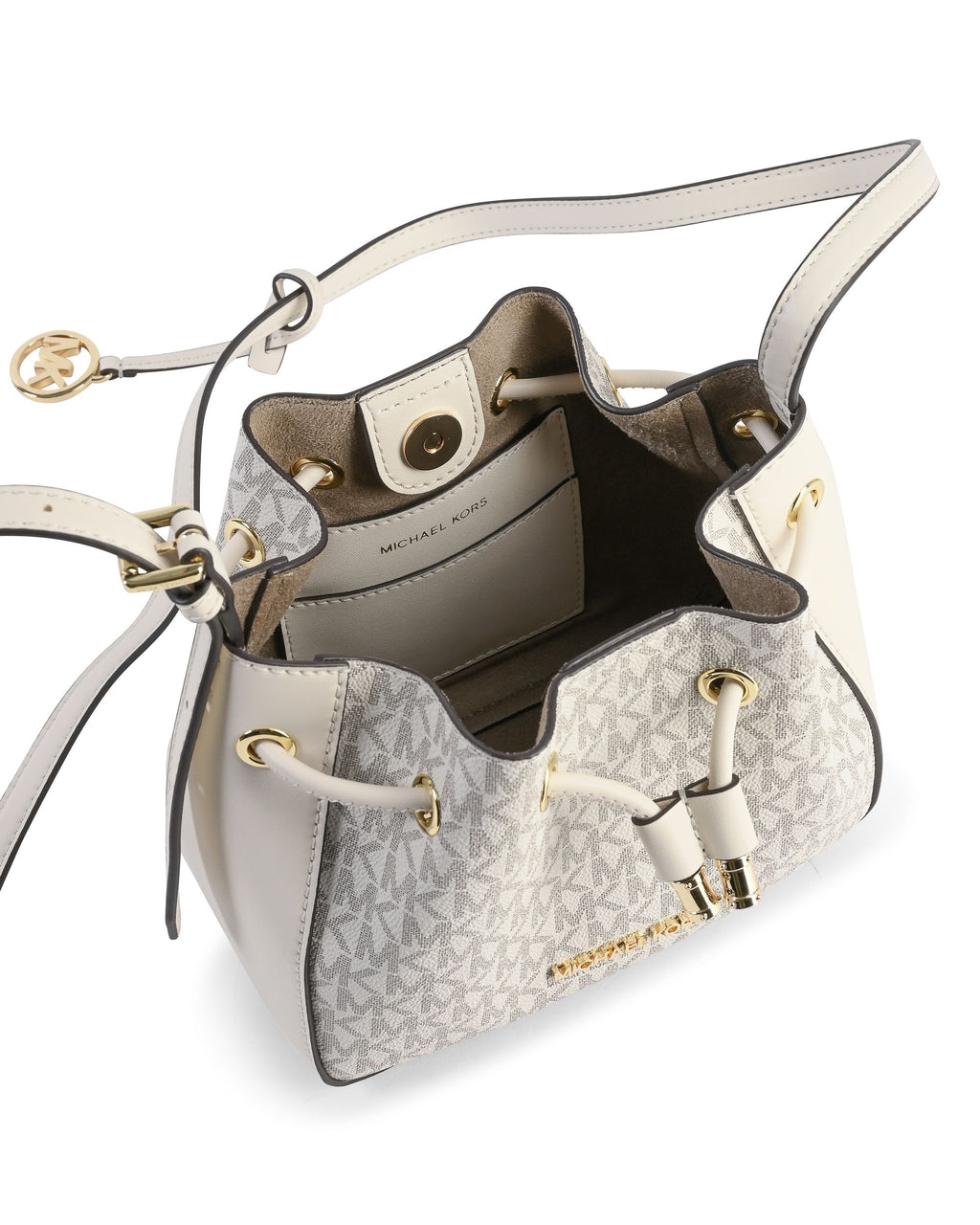 Borsa a tracolla piccola Michael Kors Bucket 35F2G8PM1B LT CREAM MULTI