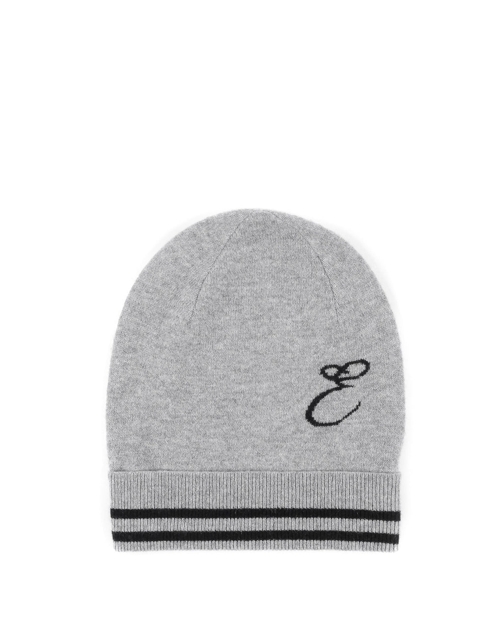 Berretto in cashmere con monogramma - Grigio