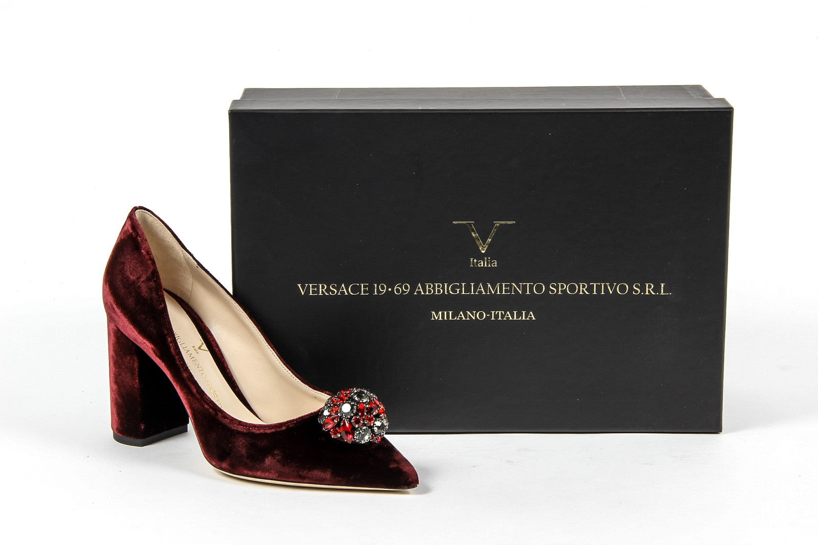 V 1969 Italia Womens Pump 3108220 VELLUTO BORDEAUX