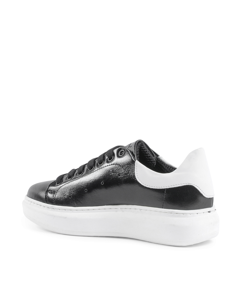 Sneaker Donna 19V69 Italia Nero Bianco 719 PELLE NERO PELLE BIANCO