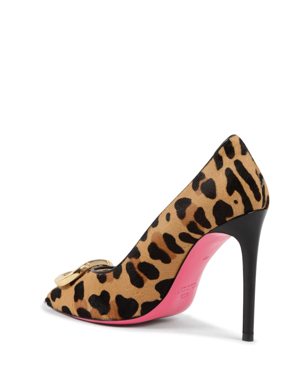 Scarpa con tacco a spillo leopardata con logo Fairy
