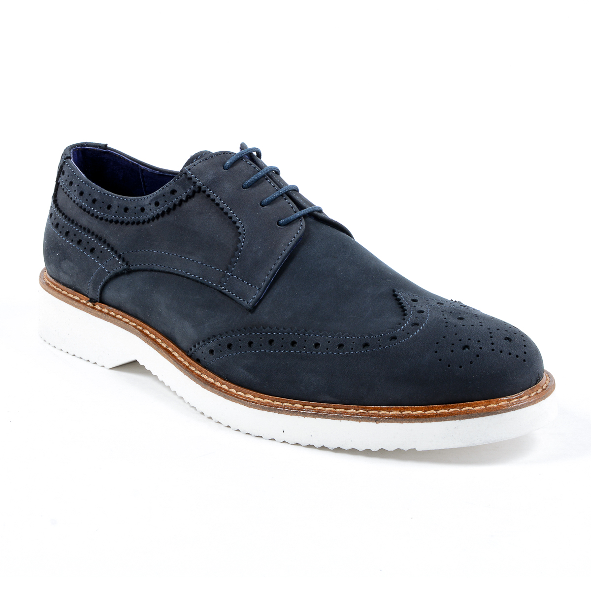 V 1969 Italia Scarpe Oxford Brogue da uomo Blu PEDRO