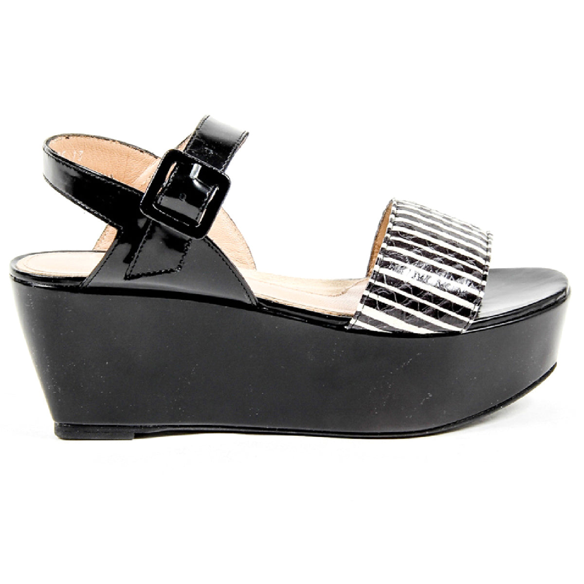 Sandalo flatform da donna Robert Clergerie Paris FRAKS RAY JAZZ NOIR DBL PDR