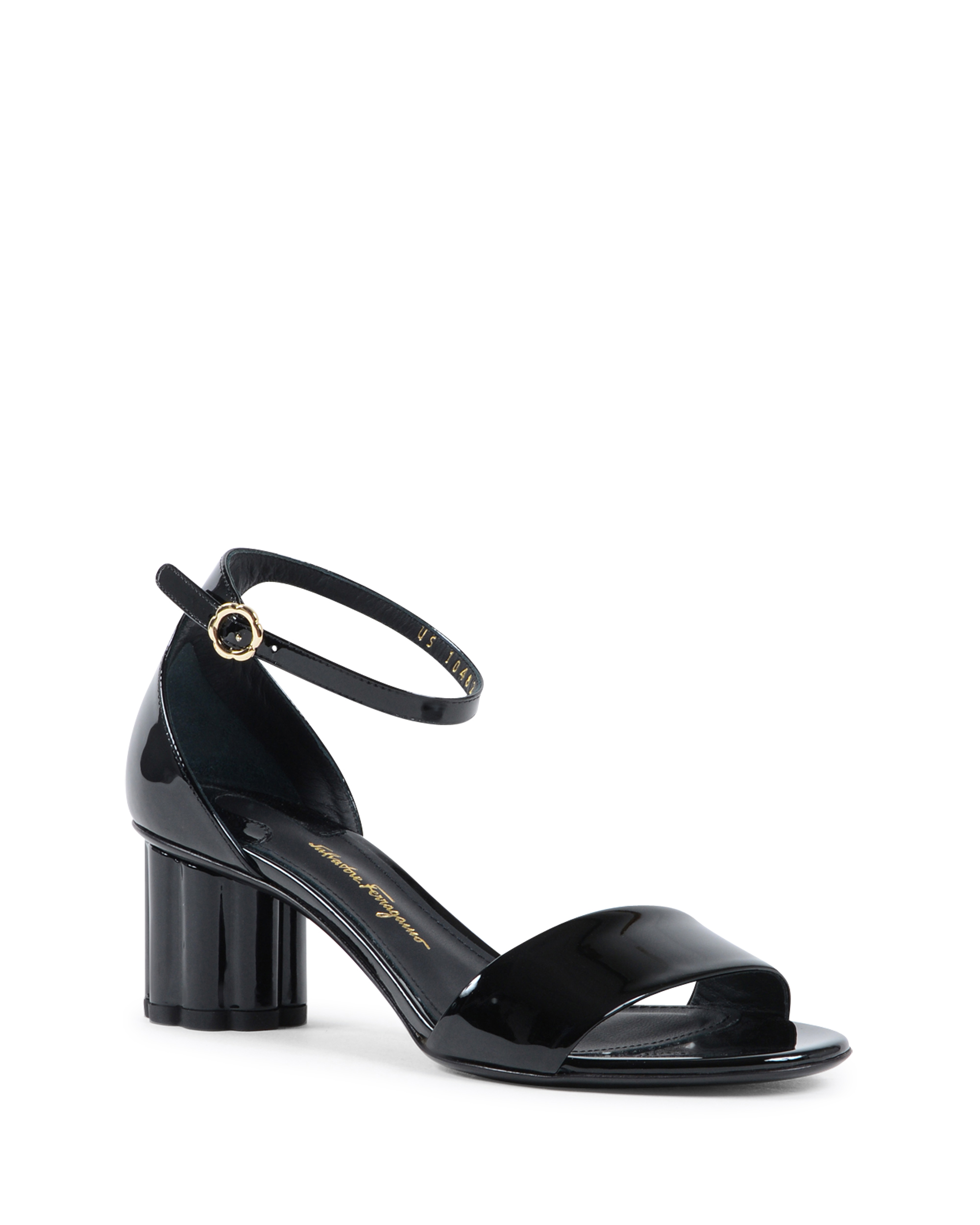 Sandalo Donna Salvatore Ferragamo Con Cinturino Alla Caviglia Nero ERACLEA