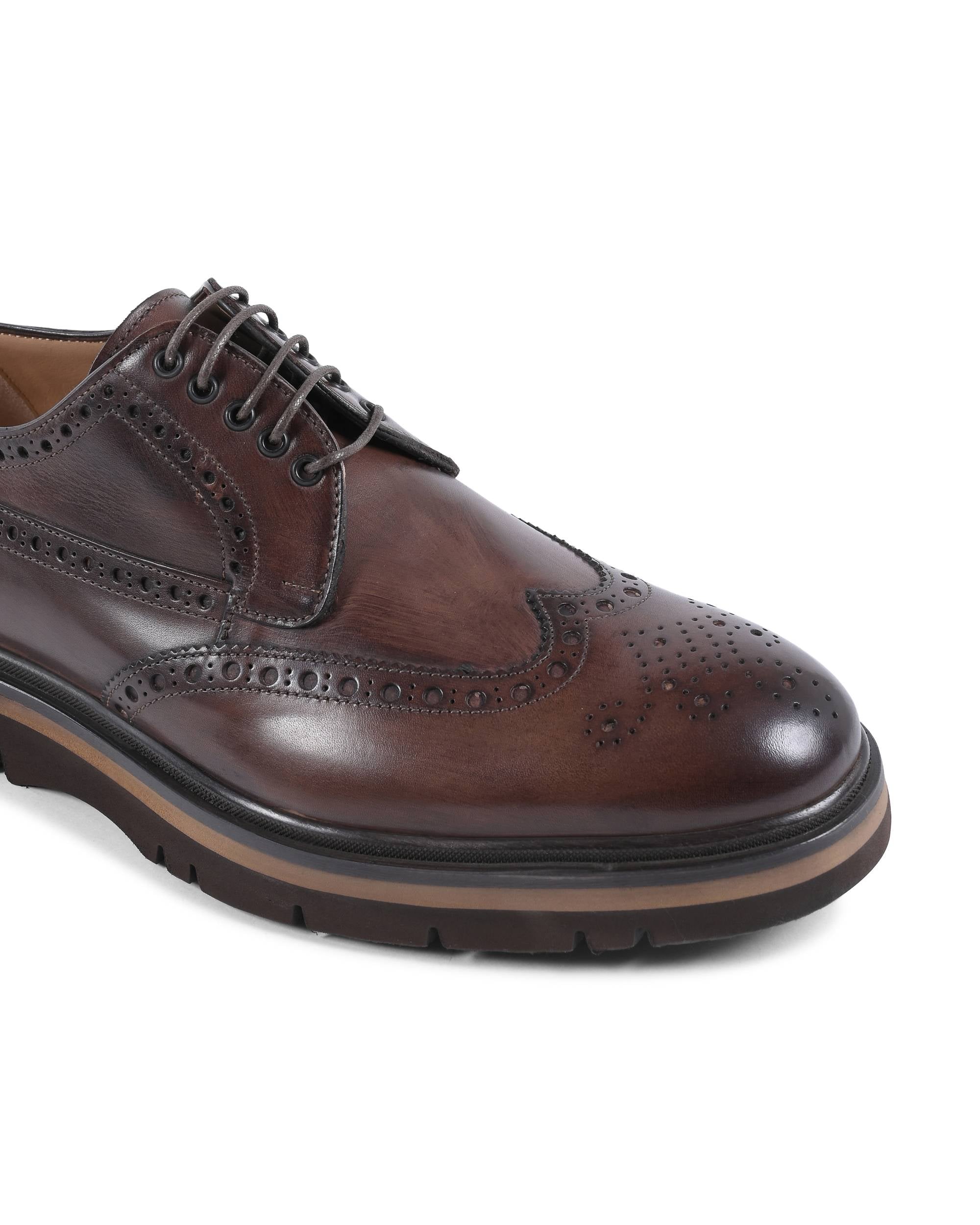 Scarpe brogue da uomo Dee Ocleppo EB138 VITELLO CACAO
