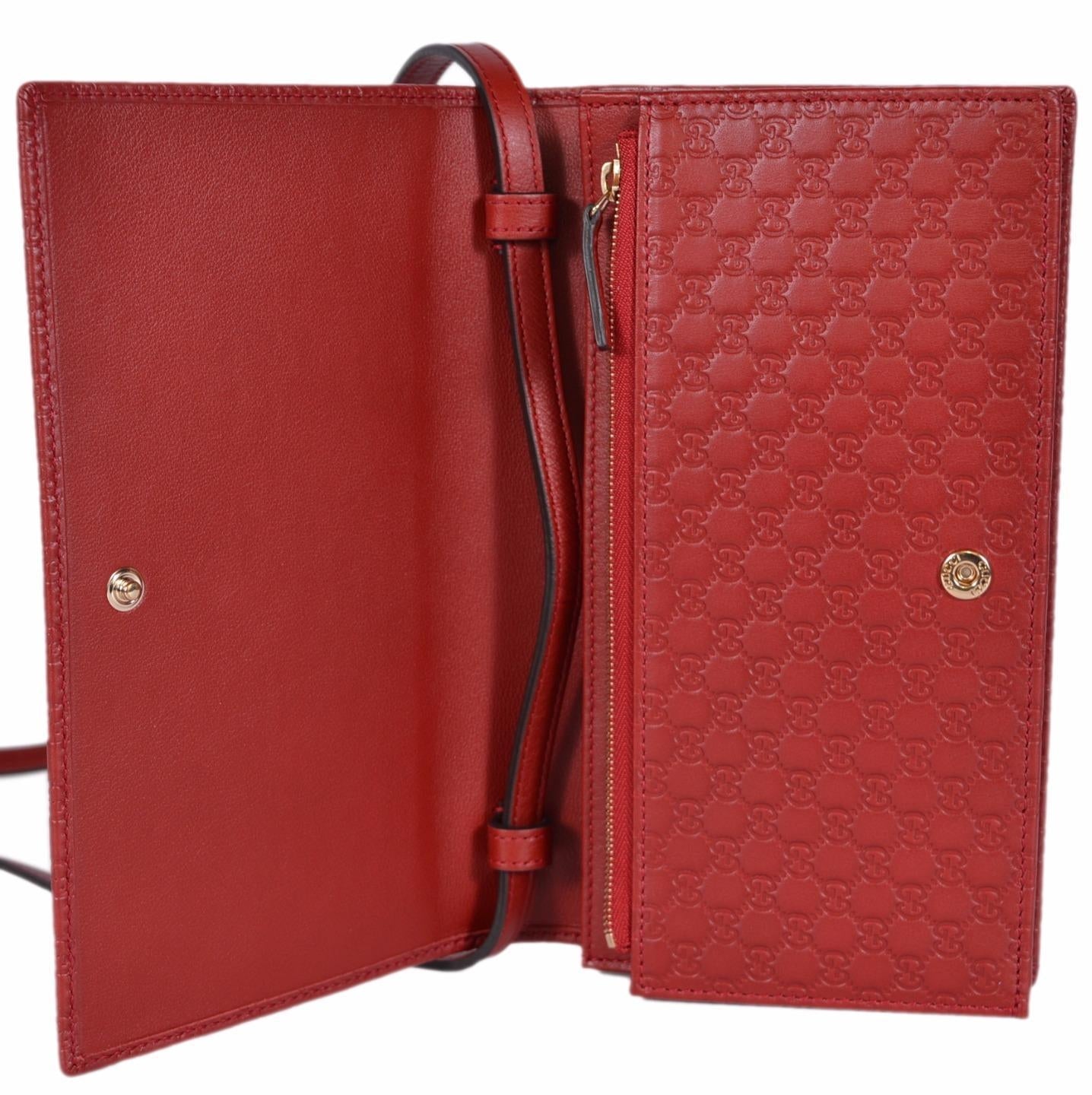 Borsa a tracolla Gucci Guccissima rossa