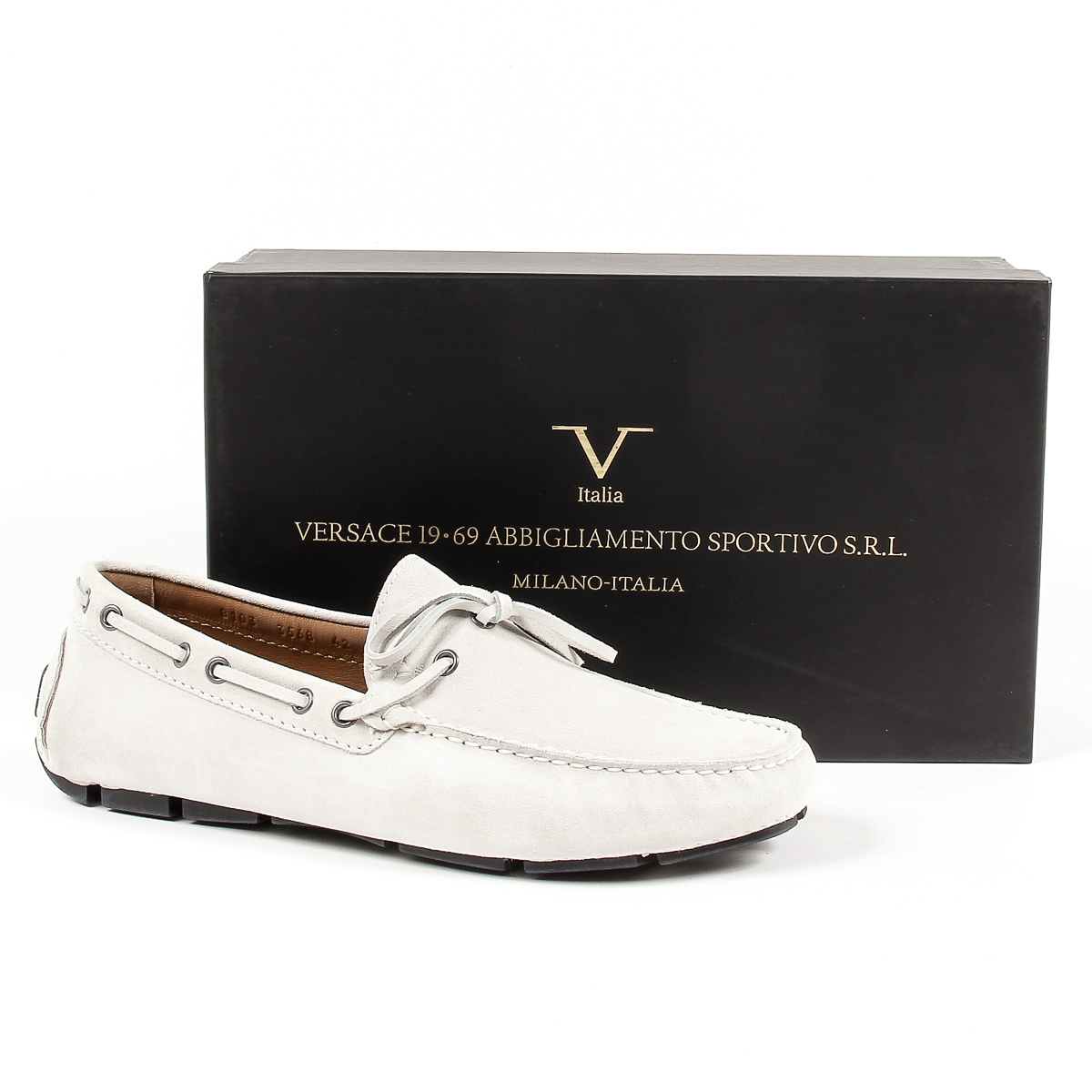 V 1969 Italia Mocassini da uomo grigio chiaro ADAM
