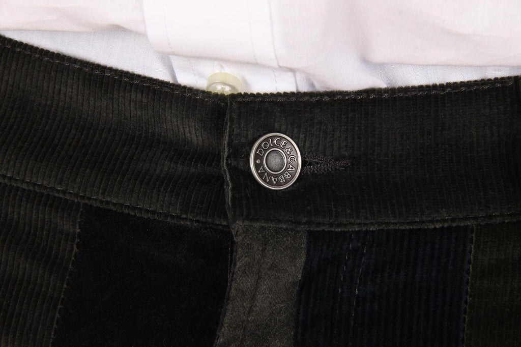 Pantaloni da uomo Dolce & Gabbana Stretch 16 Patchwork in velluto misto G4P4CX G9V40 S9000