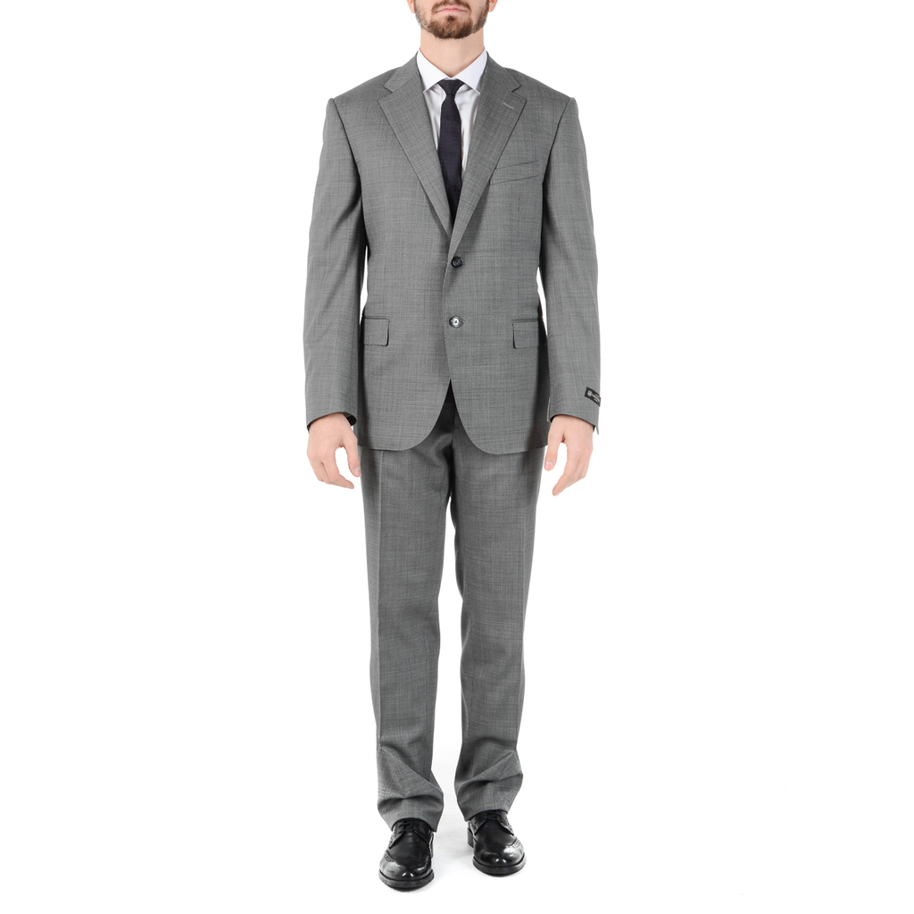 Abito da uomo Corneliani a maniche lunghe grigio Super 110's