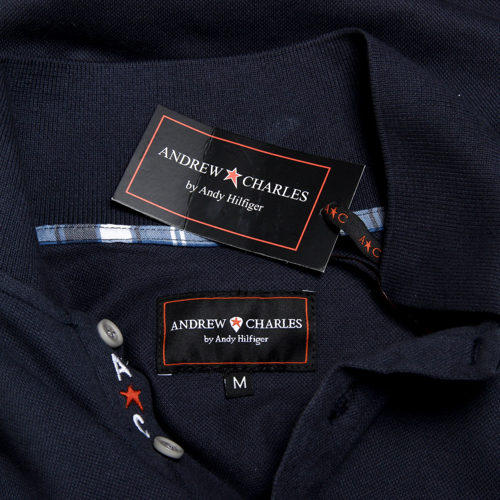 Andrew Charles Polo da uomo a maniche corte blu scuro SEFU