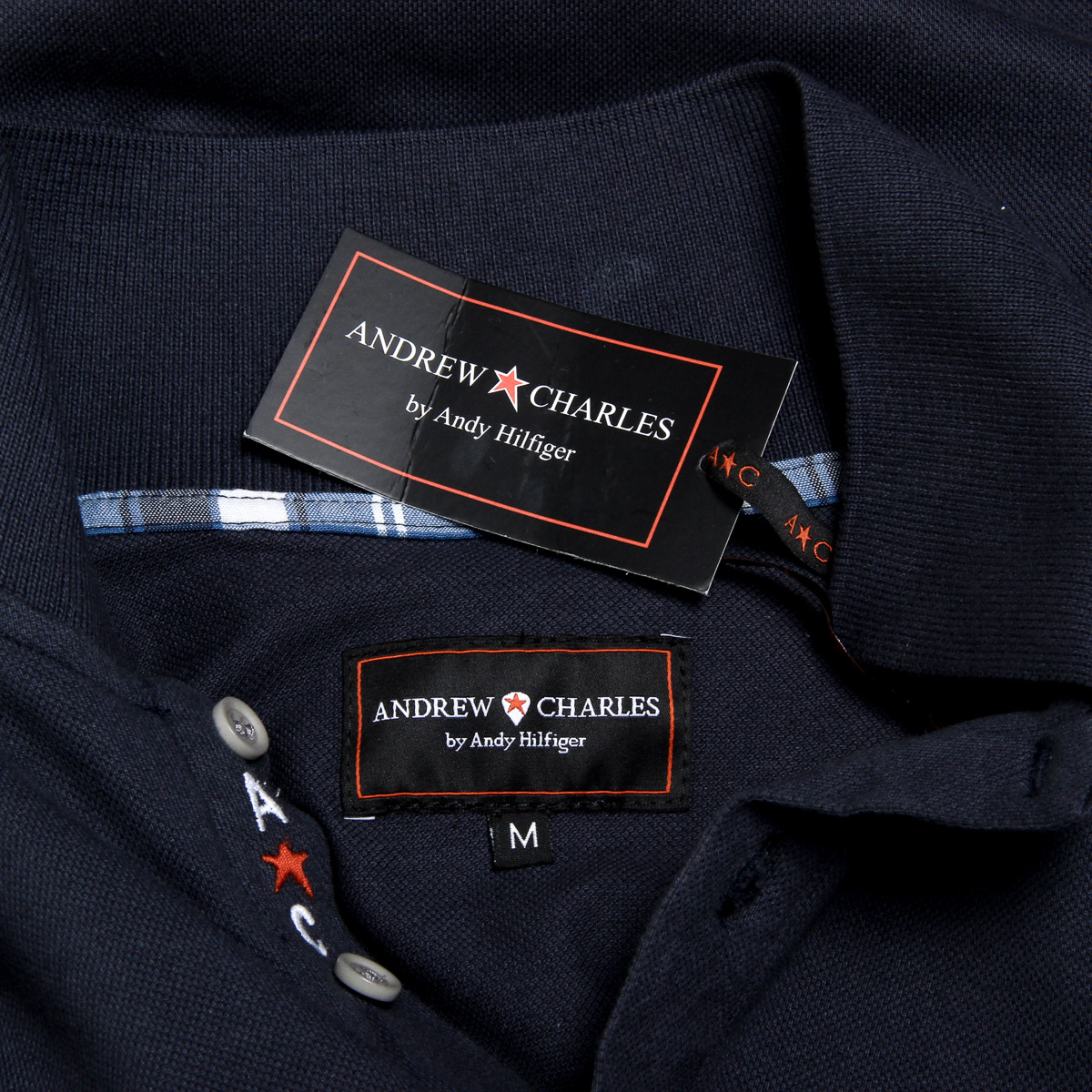 Andrew Charles Polo da uomo a maniche corte blu scuro SEFU