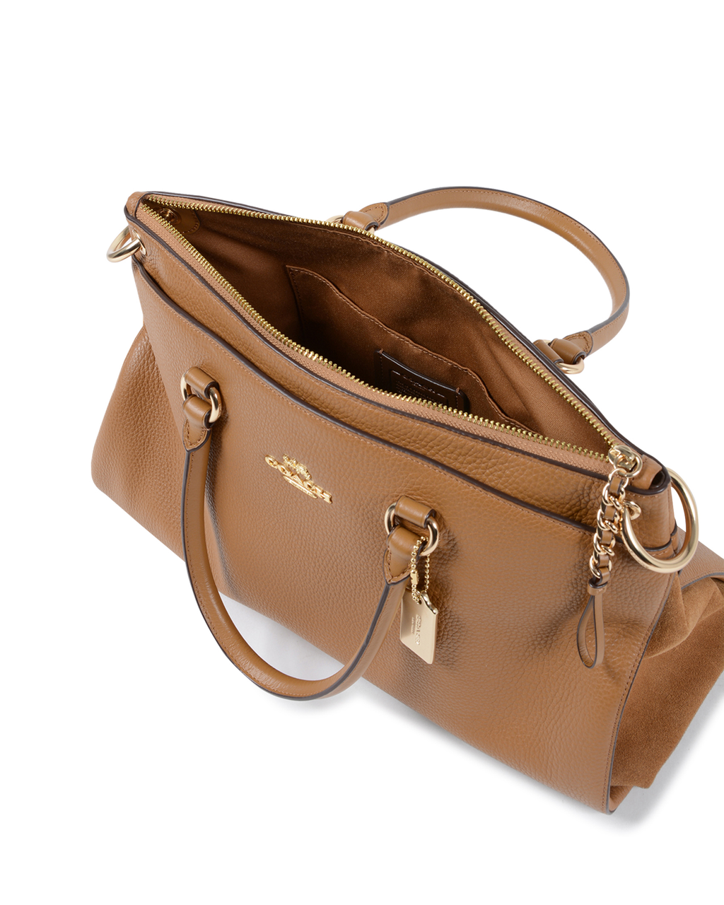 Borsa a mano da donna Coach Tan F76640 SADDLE