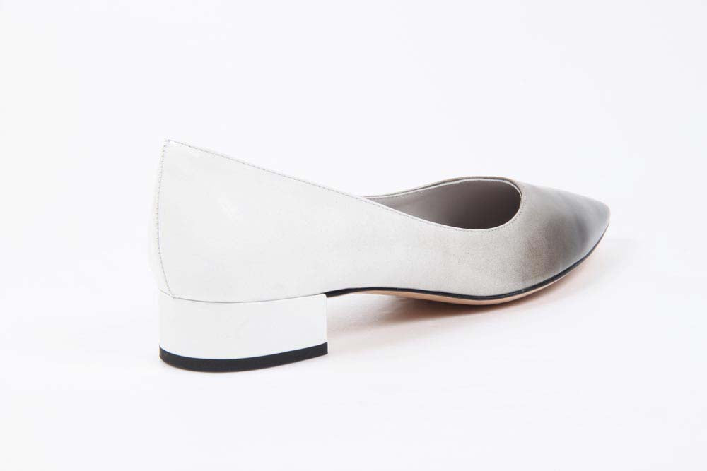 V 1969 Italia Ballerina con tacco da donna 5580 2946 PE DEGRANE VERNICE DEGRA NERO