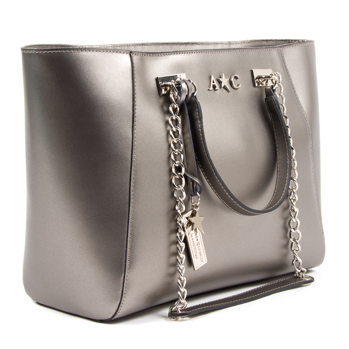 Borsa a mano da donna Andrew Charles Silver KEY