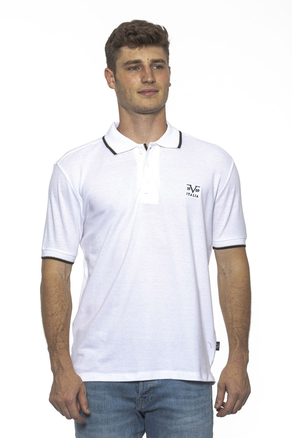 19V69 Italia Polo Uomo Bianca COSTINA WHITE