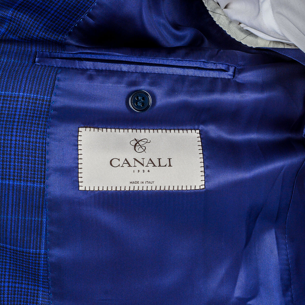 Canali Abito Uomo Maniche Lunghe Blu Impeccabile