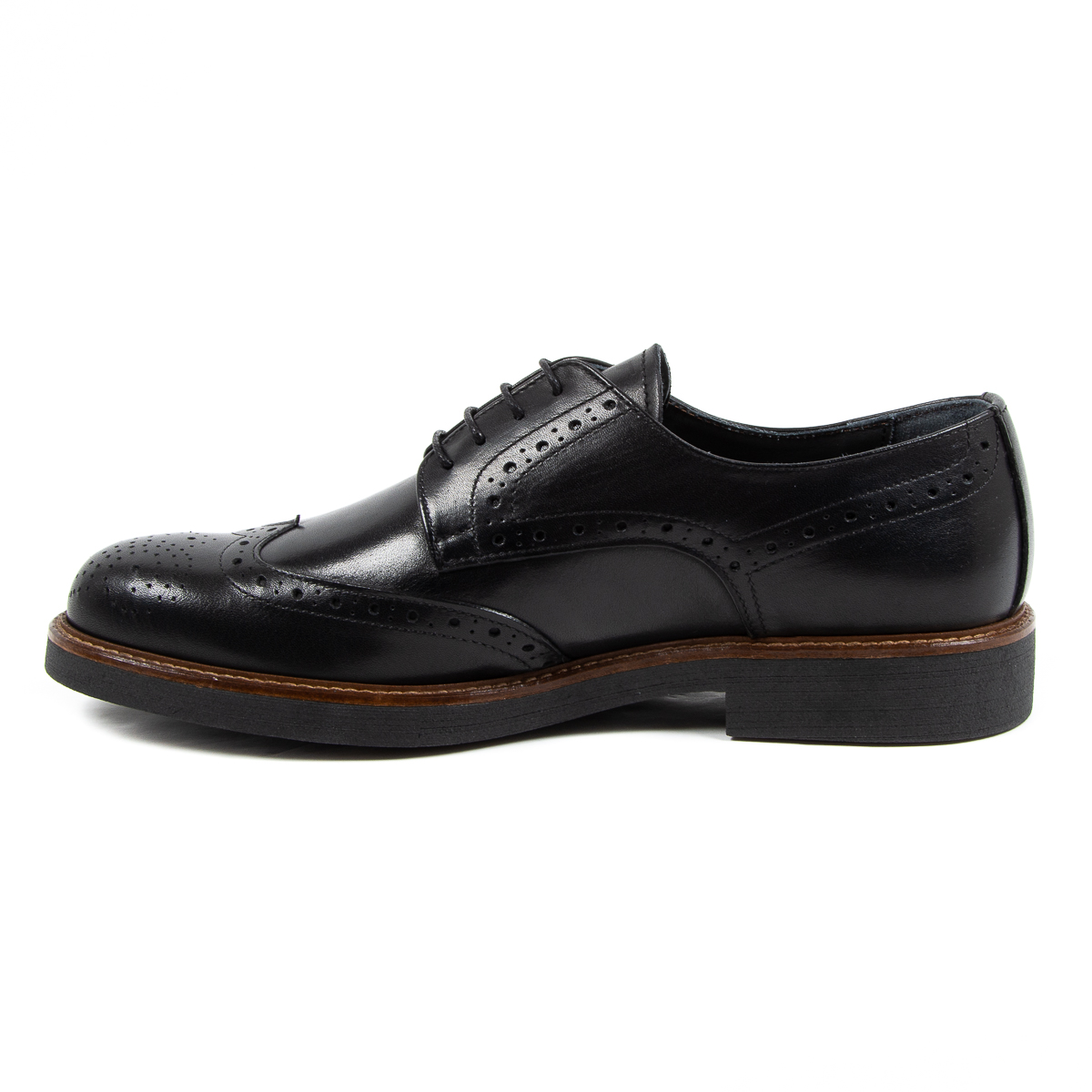V 1969 Italia Scarpa Brogue da Uomo Nera VINCENT