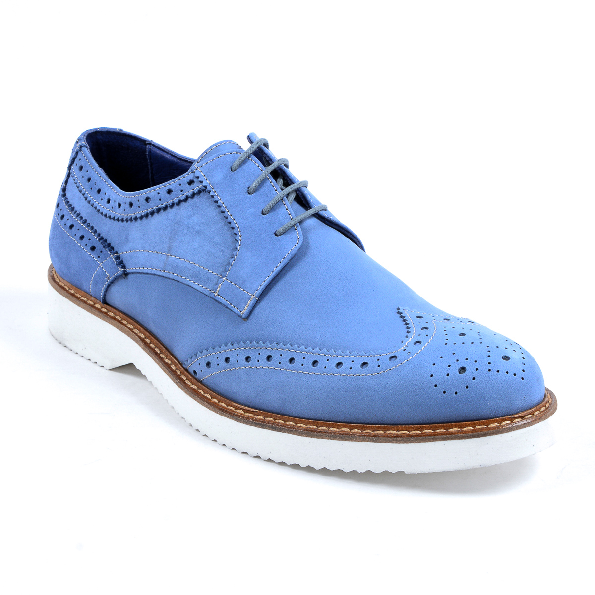 V 1969 Italia Scarpe Oxford Brogue da uomo Blu PEDRO