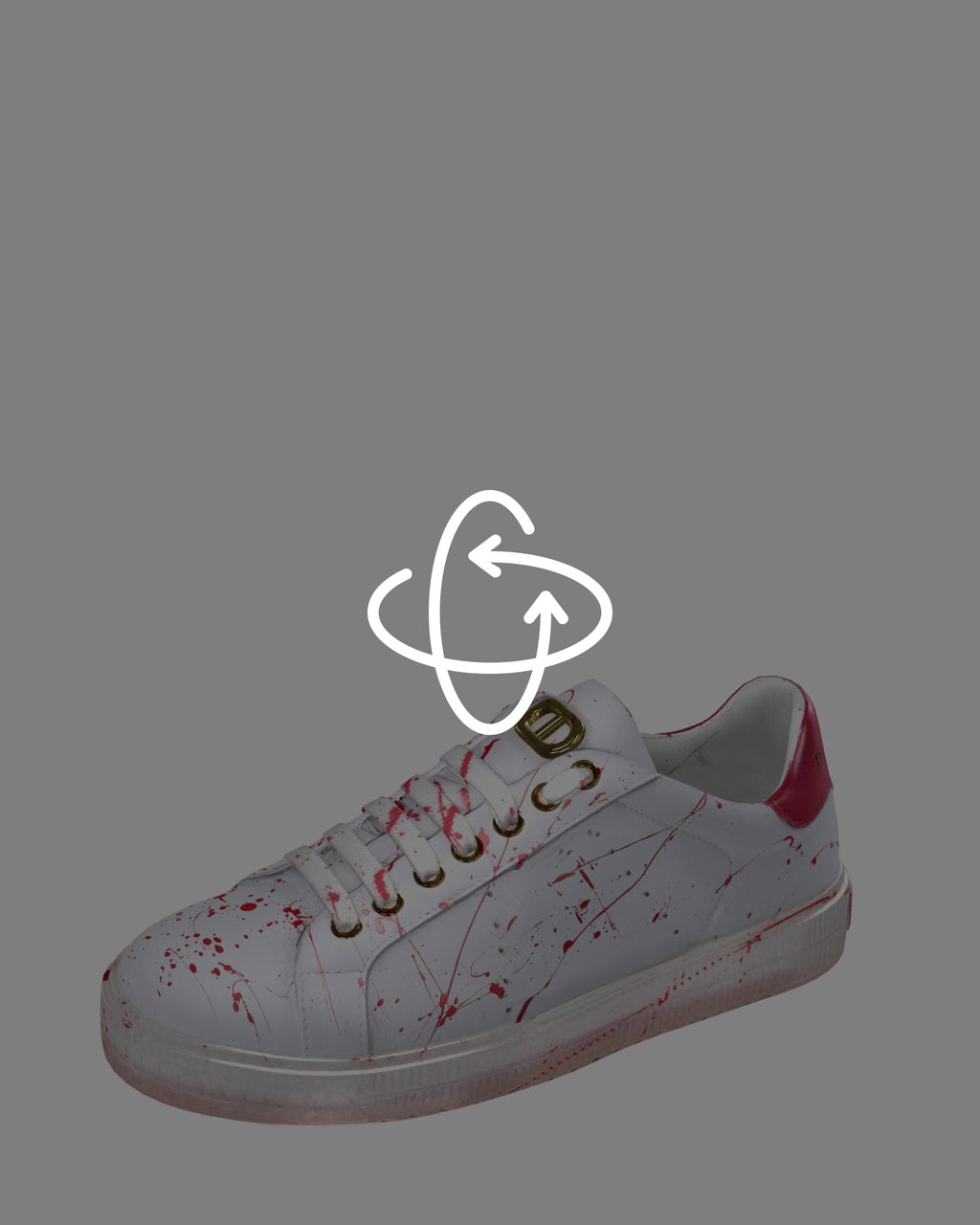 Sneaker Splatter - Bianco Fuxia