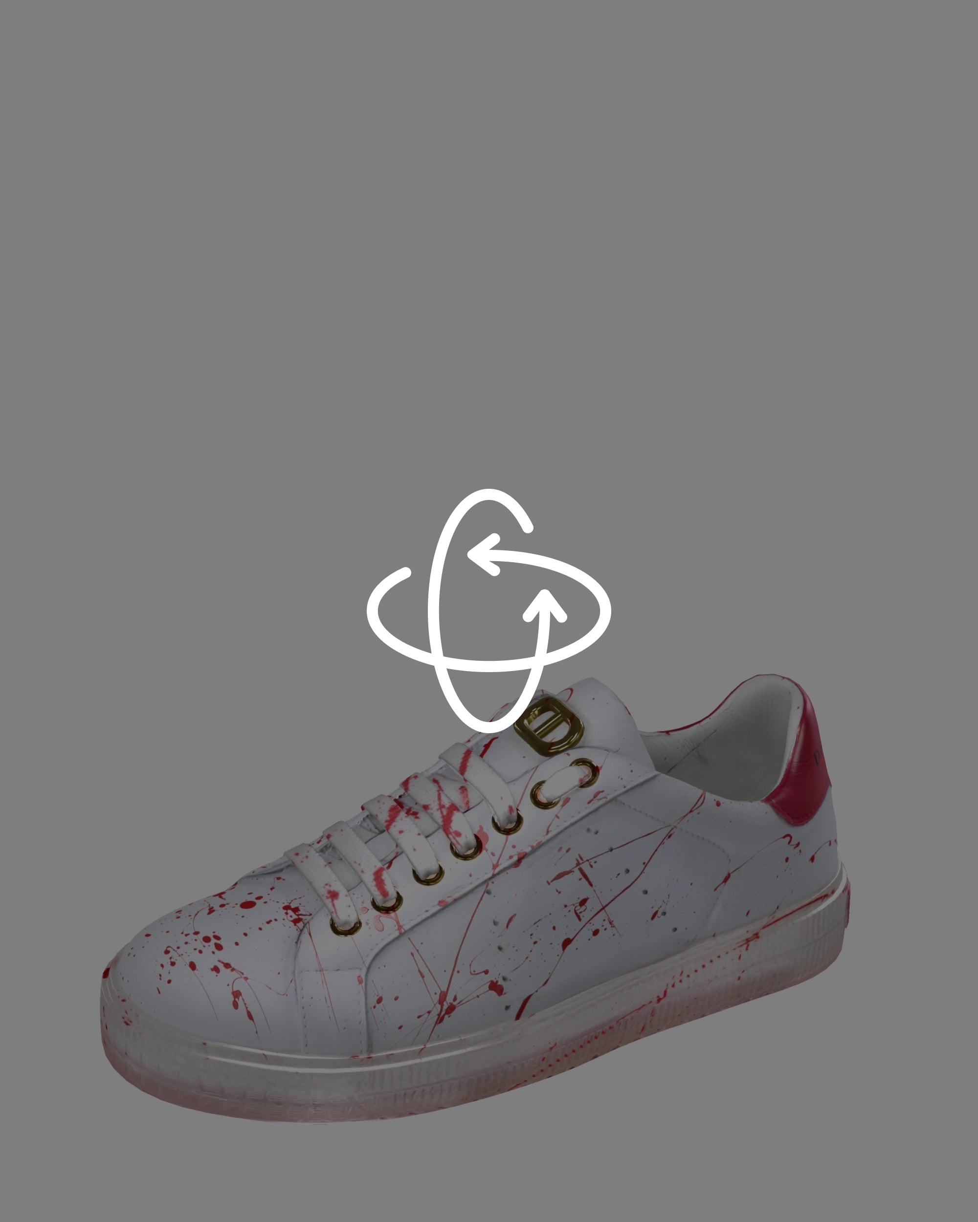 Sneaker Splatter - Bianco Fuxia