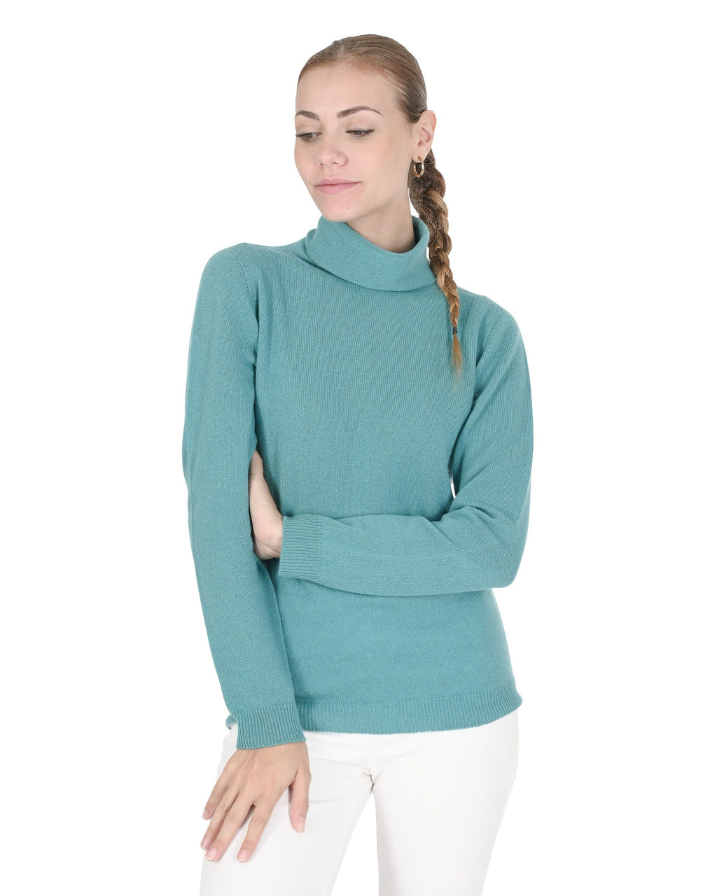 Maglione dolcevita da donna in cashmere Crown of Edinburgh COE 005 JADE
