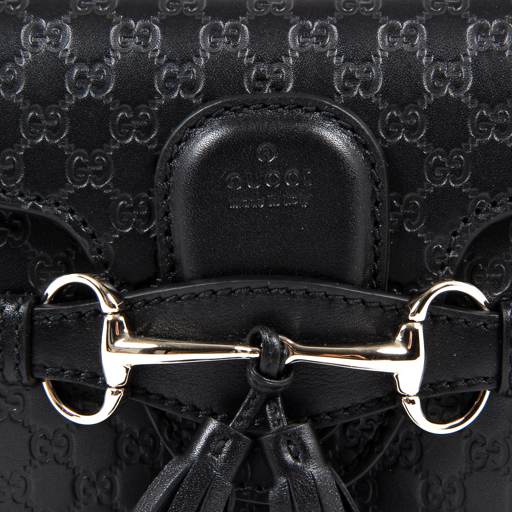 Borsa a mano da donna Gucci GG Guccissima nera 449636 1000