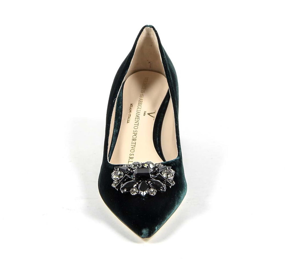 Décolleté da donna V 1969 Italia 3109244 VELLUTO VERDE