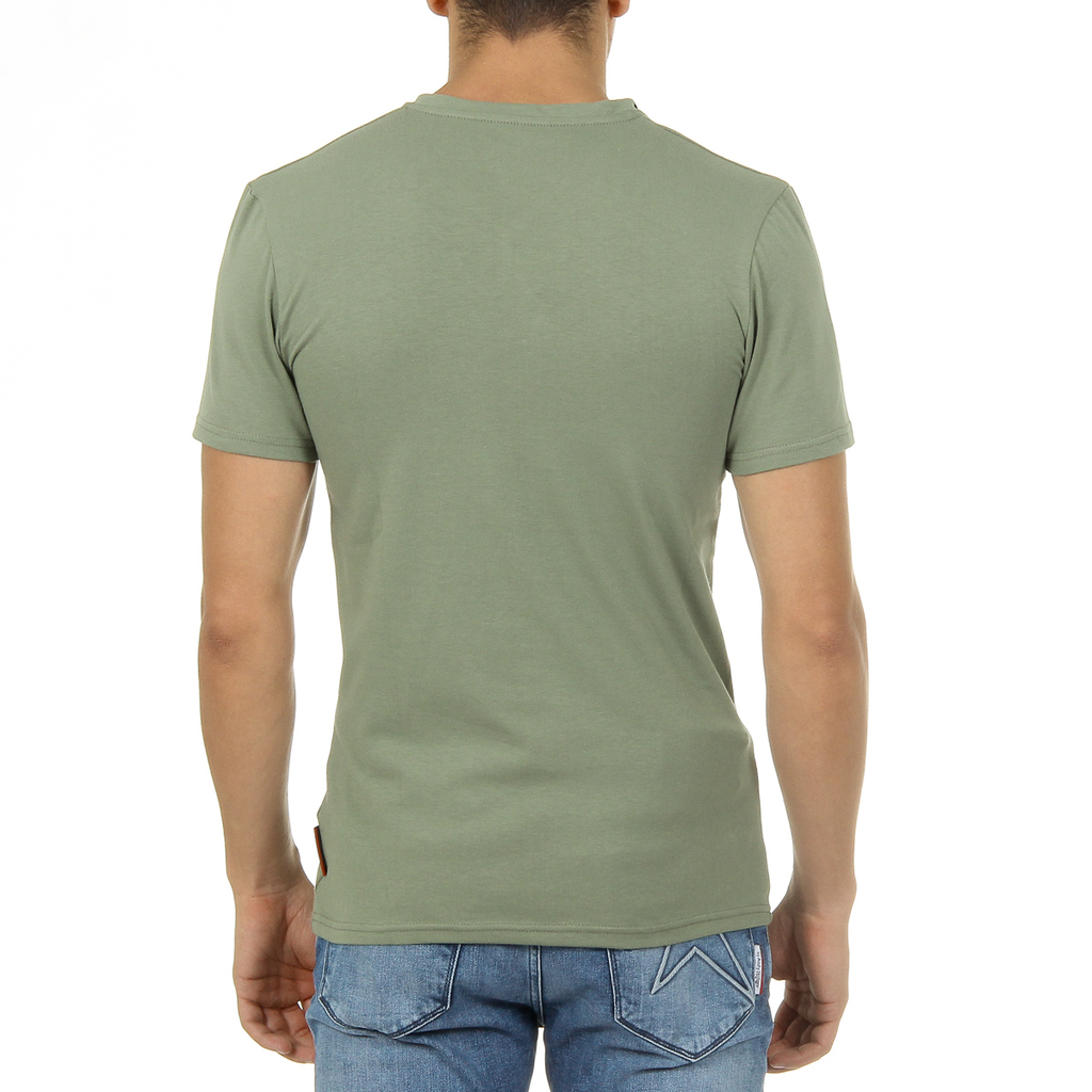 Andrew Charles Maglietta da uomo a maniche corte con scollo a V, verde KENAN