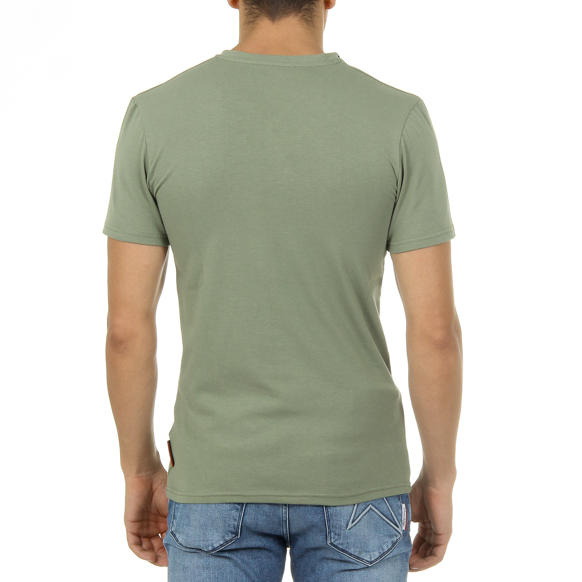 Andrew Charles Maglietta da uomo a maniche corte con scollo a V, verde KENAN
