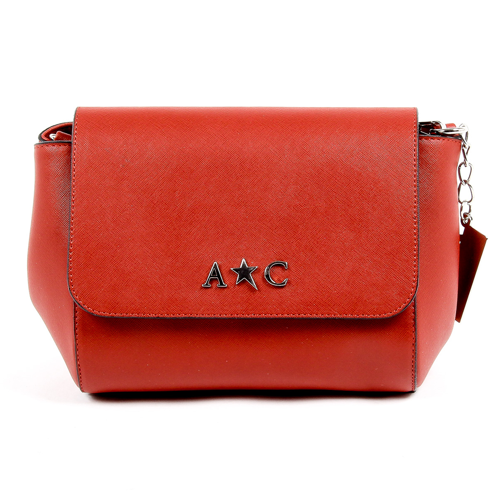 Borsa a mano da donna Andrew Charles rossa VERA