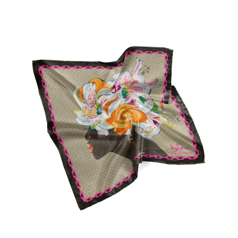Sciarpa in seta italiana Dee X Ashley Longshore
