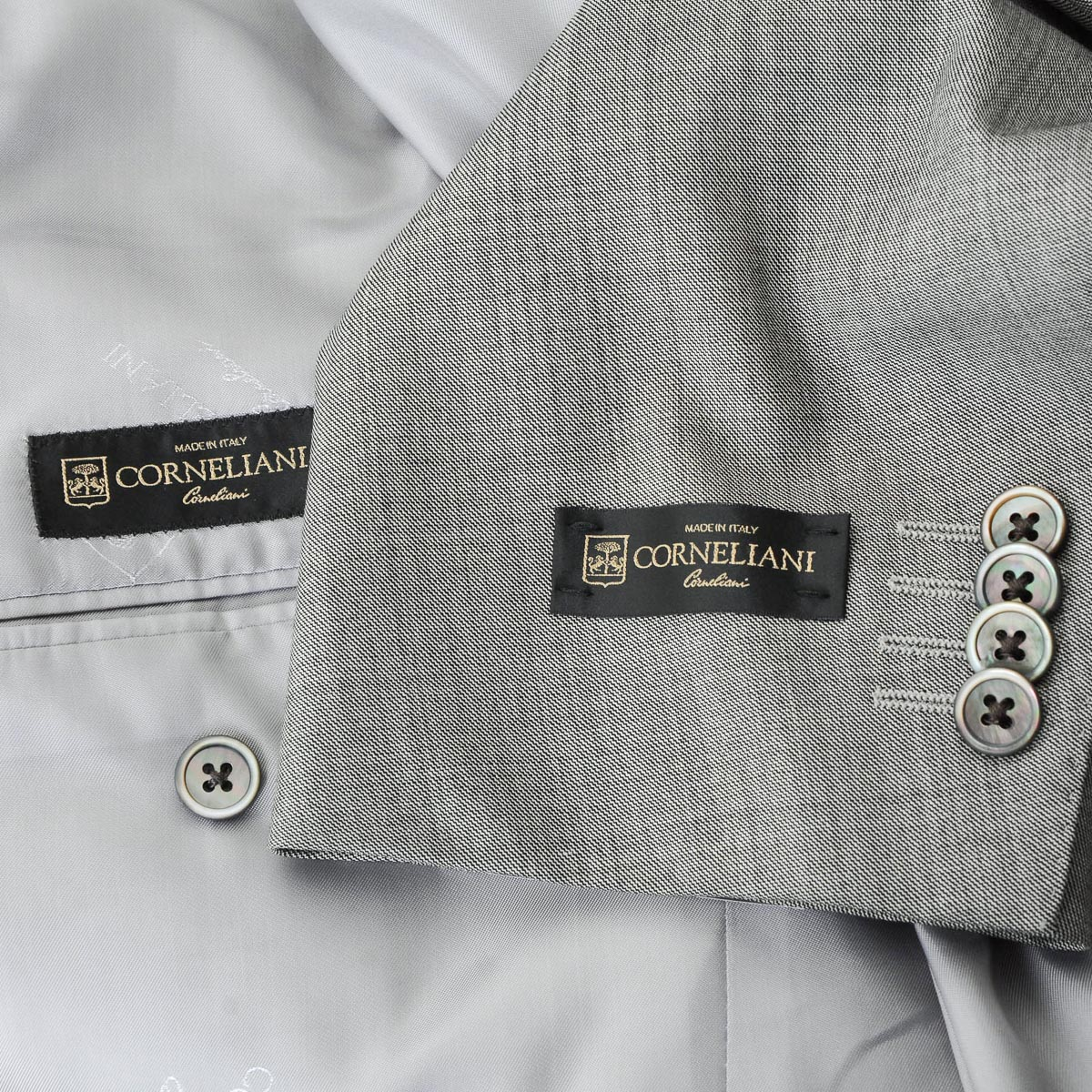 Abito uomo Corneliani maniche lunghe grigio Super 160's