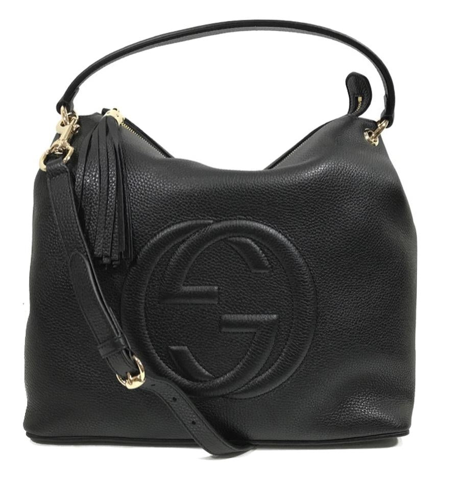 Borsa tote Gucci Soho in pelle nera