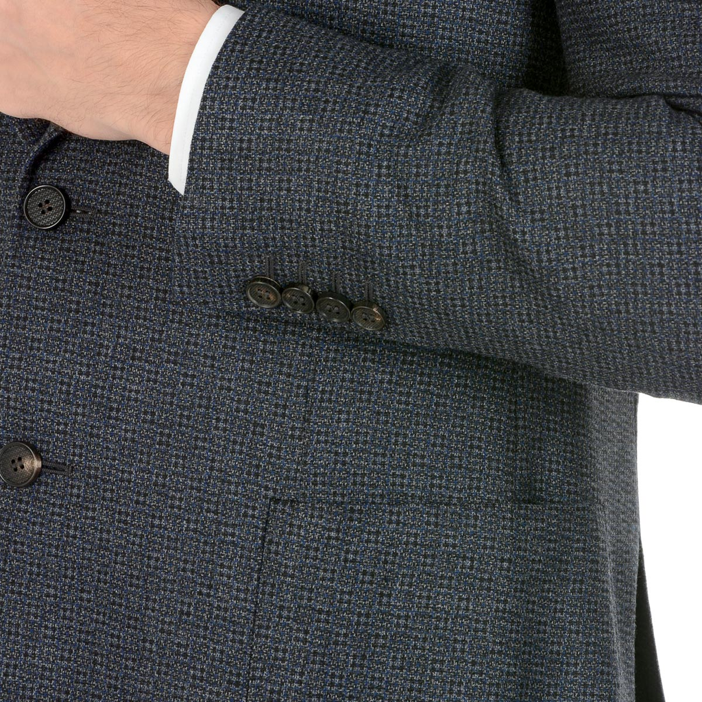 Giacca da uomo Canali maniche lunghe grigio scuro