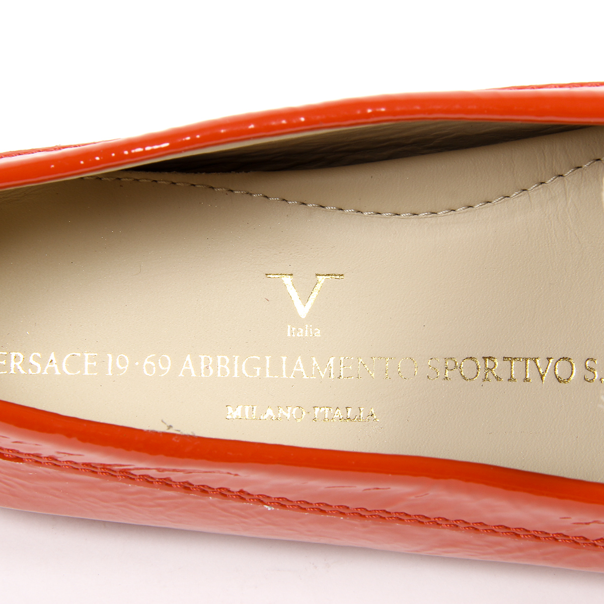 V 1969 Italia Mocassino da donna rosso AMALFI