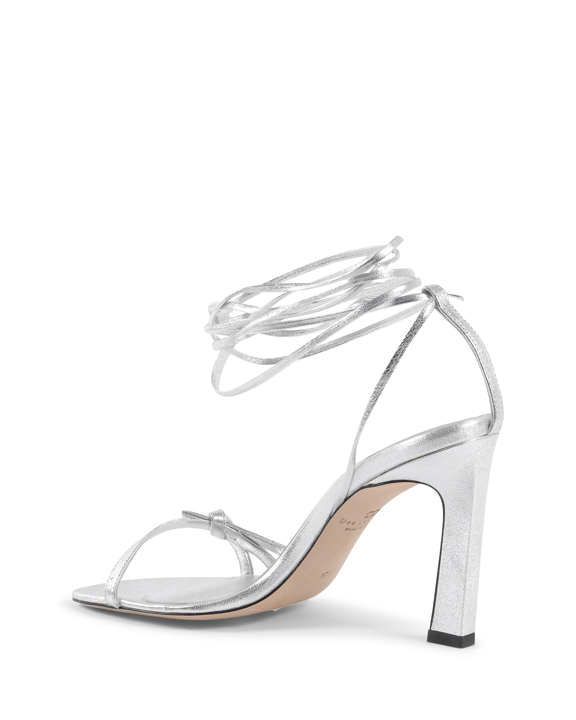 Bey Leather Lace Up Argento