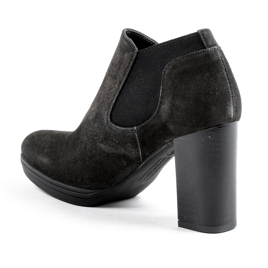 V 1969 Italia Stivaletto con tacco da donna grigio scuro GRACY