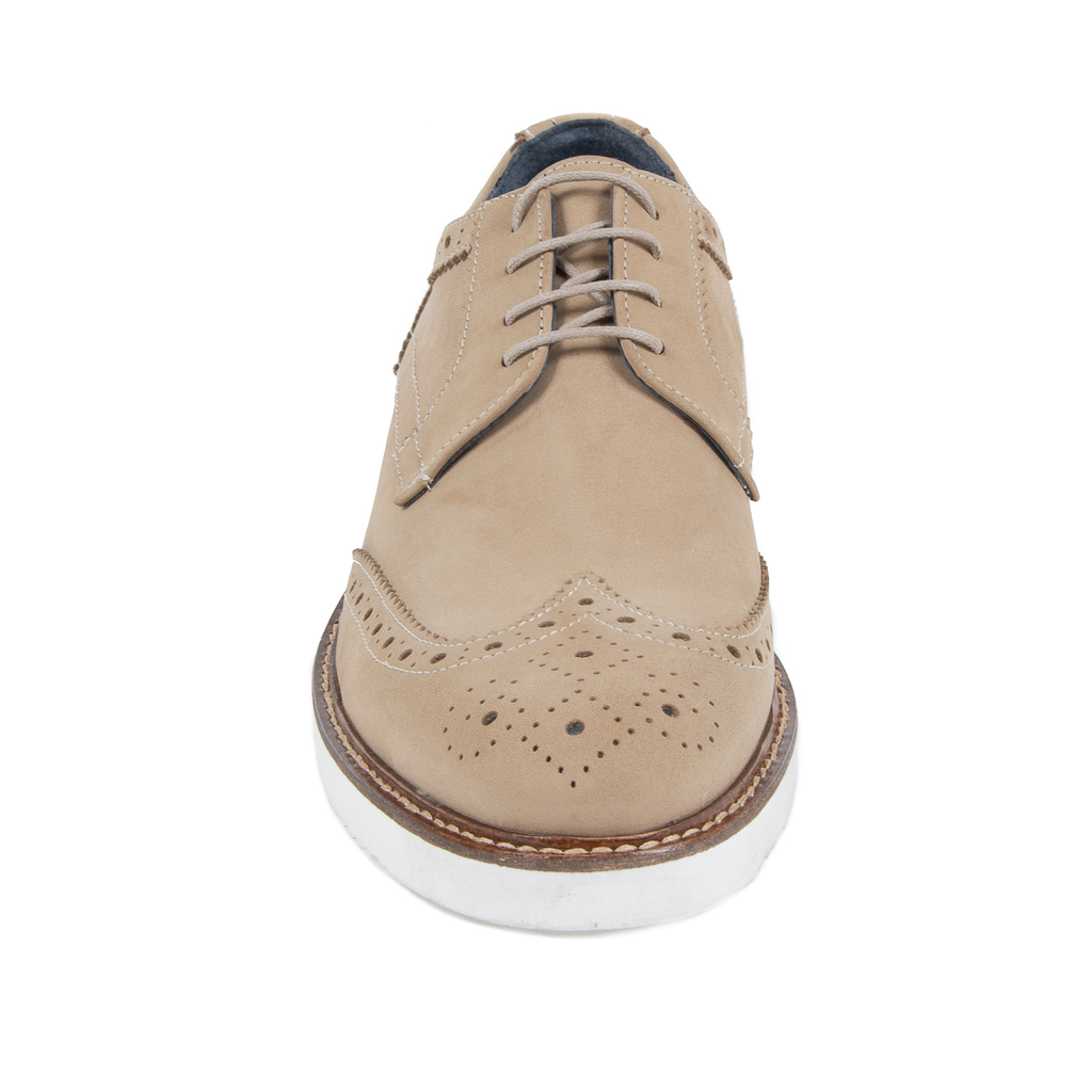 Scarpe Brogue Uomo V 1969 Italia Tortora HARRY 5141 NABUK VAR 1