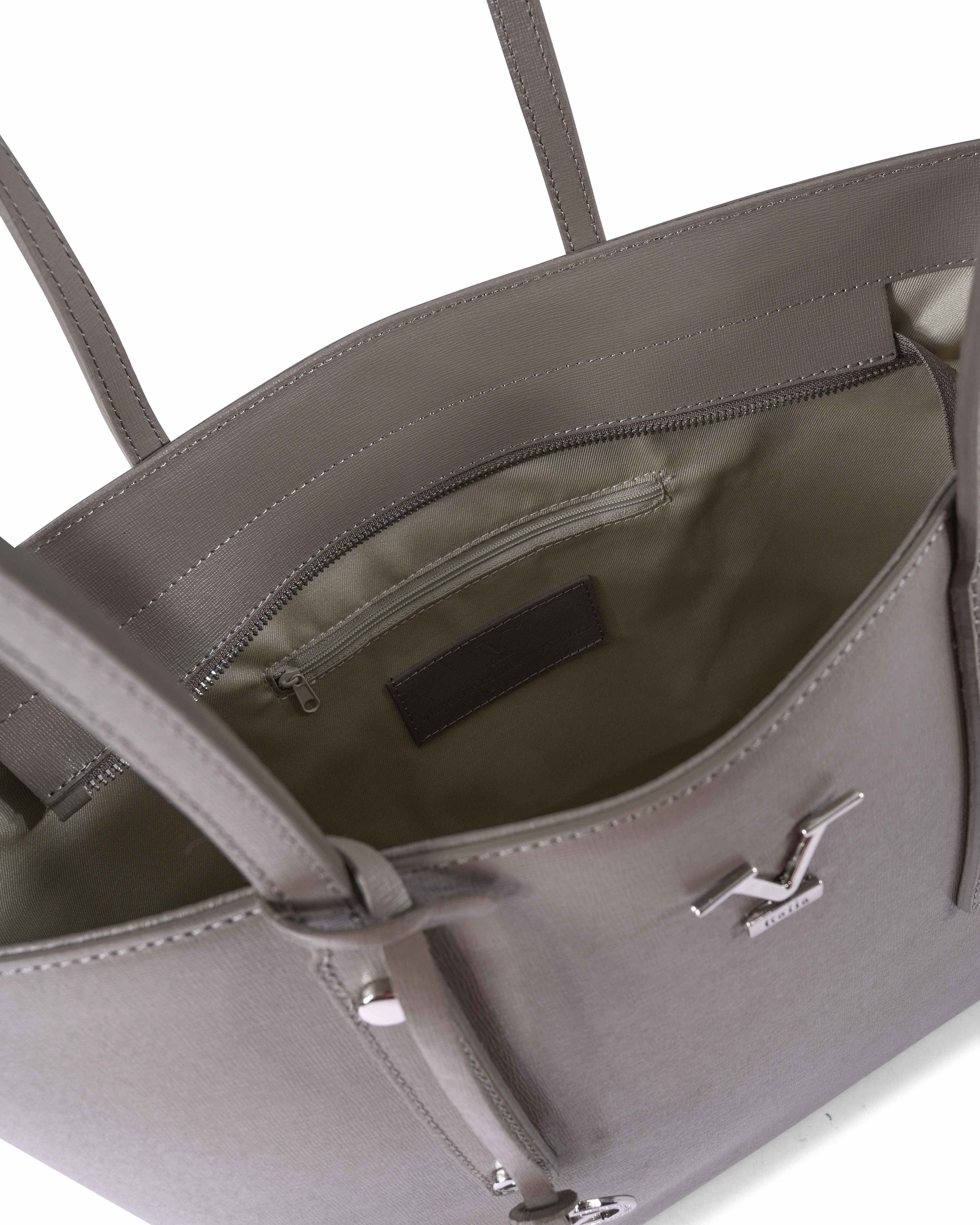 Borsa a mano da donna V Italia CB1070 SAFFIANO TAUPE