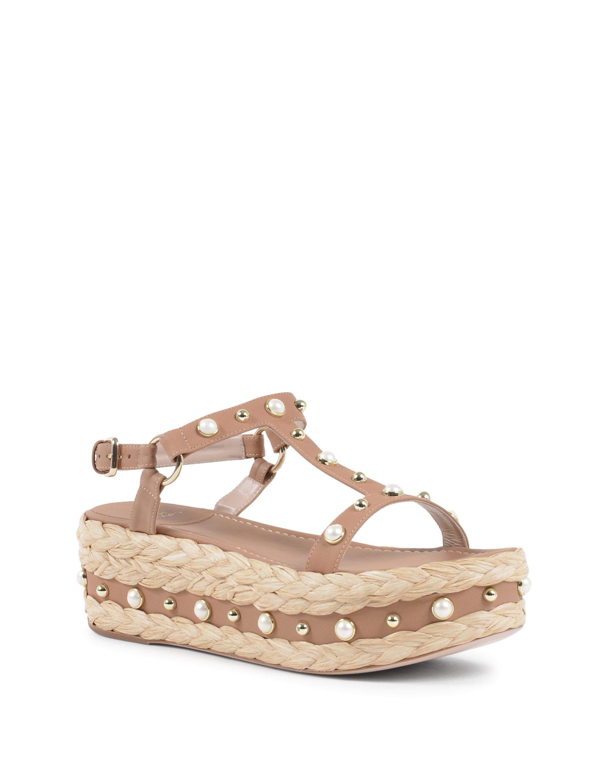 Sandalo con plateau da donna Stuart Weitzman color cuoio BERAFFIA