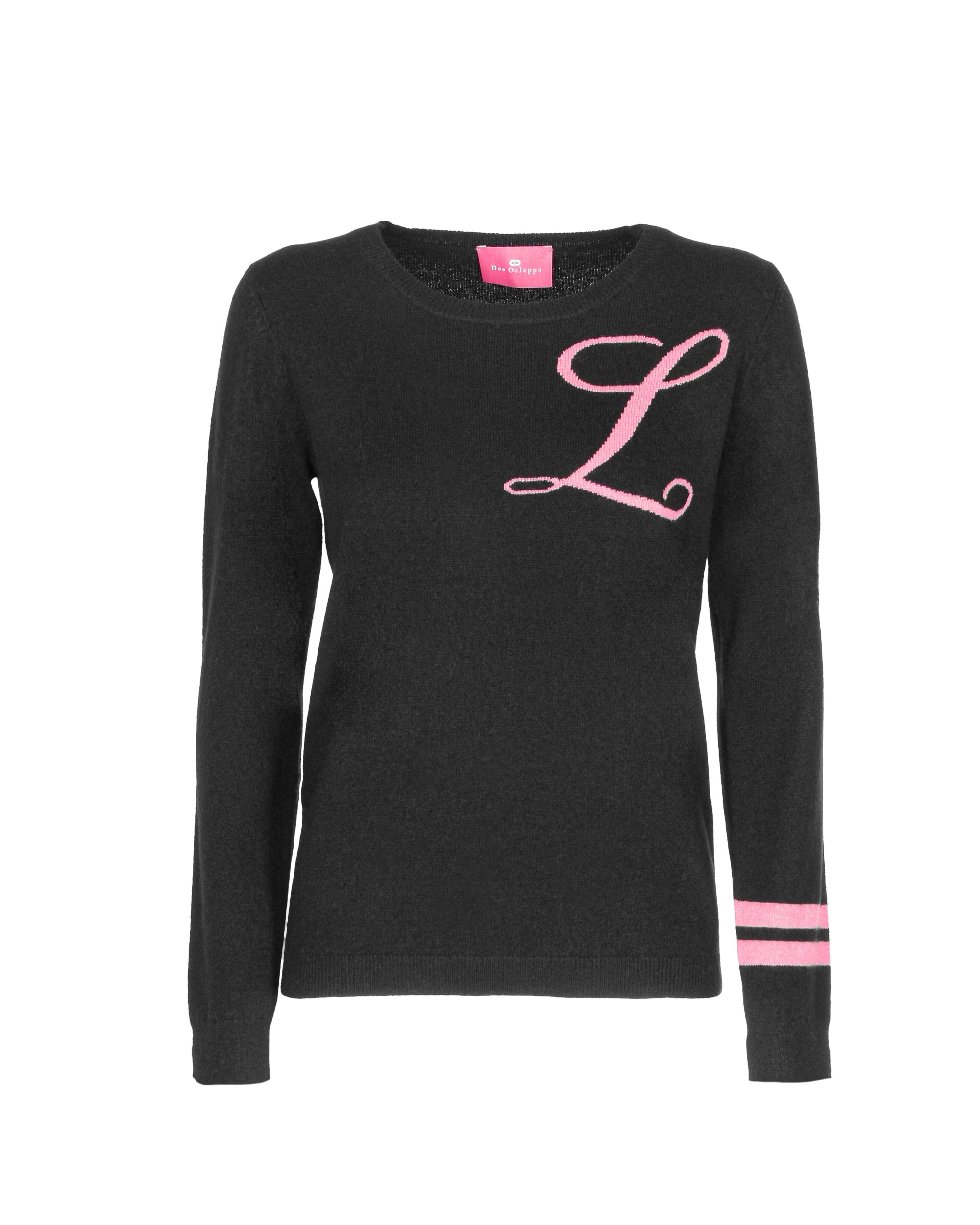 Maglione girocollo in cashmere - Nero