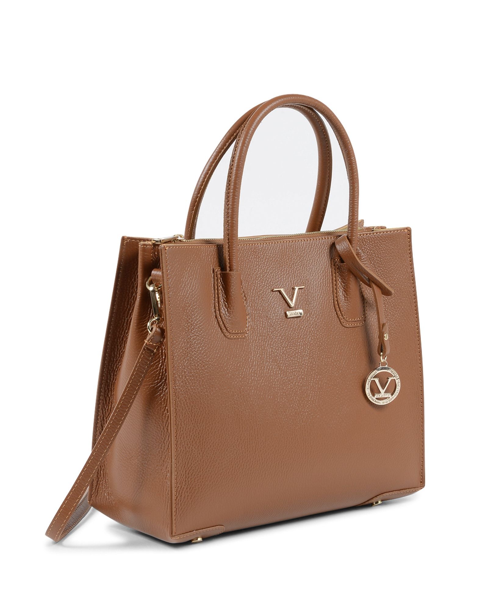 Borsa a tracolla Donna V Italia Tan BE10275 52 DOLLARO CUOIO