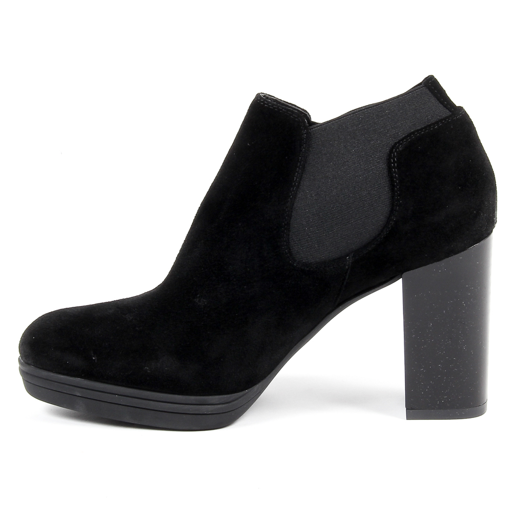 V 1969 Italia Stivaletto con tacco da donna nero GRACY