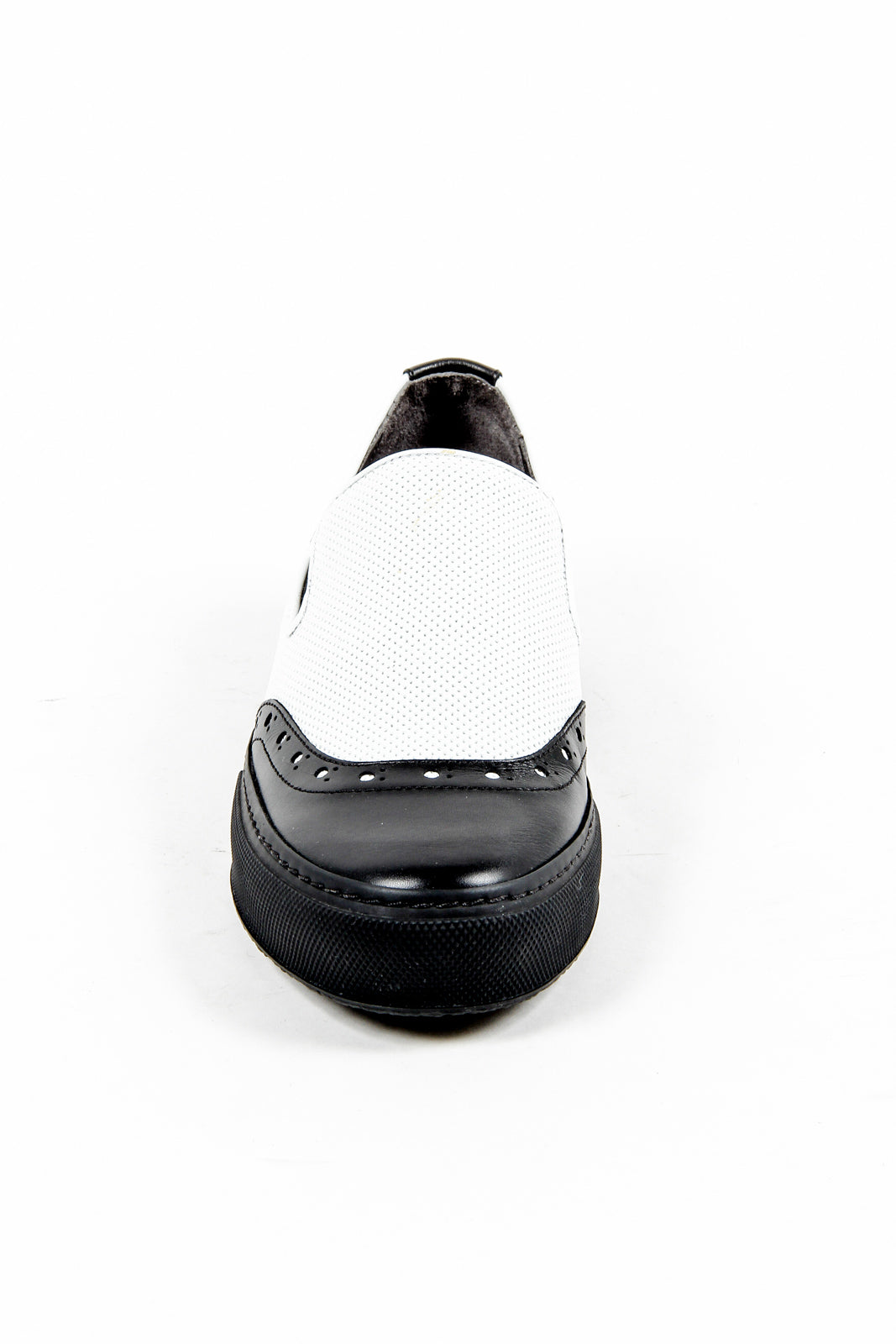 Robert Clergerie Paris Sneaker slip-on da donna TILO02 V LISSE NOIR VL PERFO BLANCO