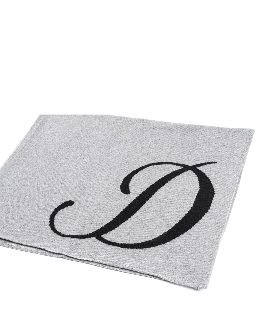 Sciarpa in cashmere con monogramma - Grigio