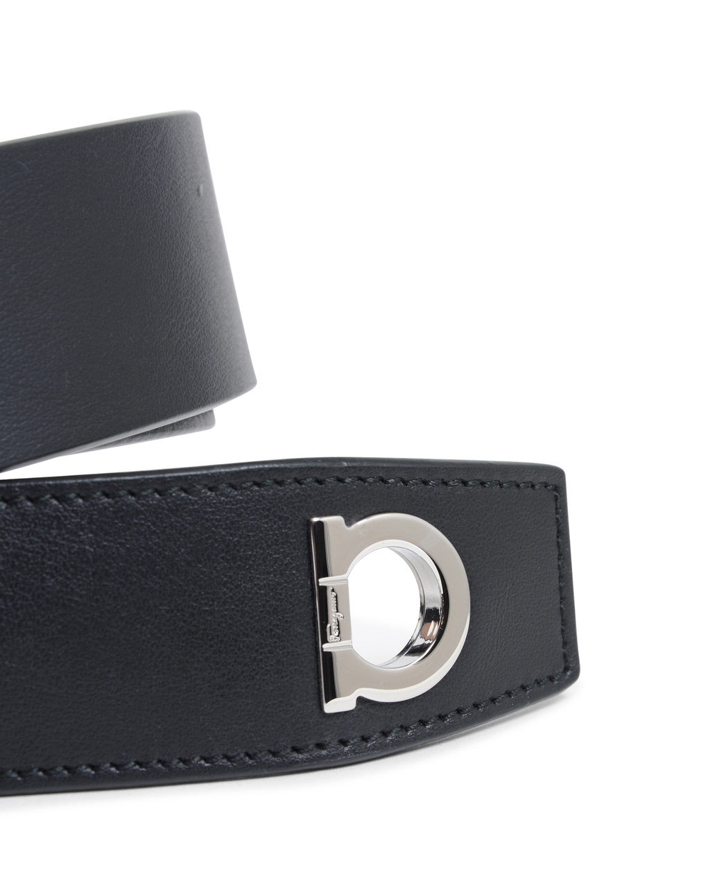 Salvatore Ferragamo Cintura regolabile da uomo nera 679951 694934