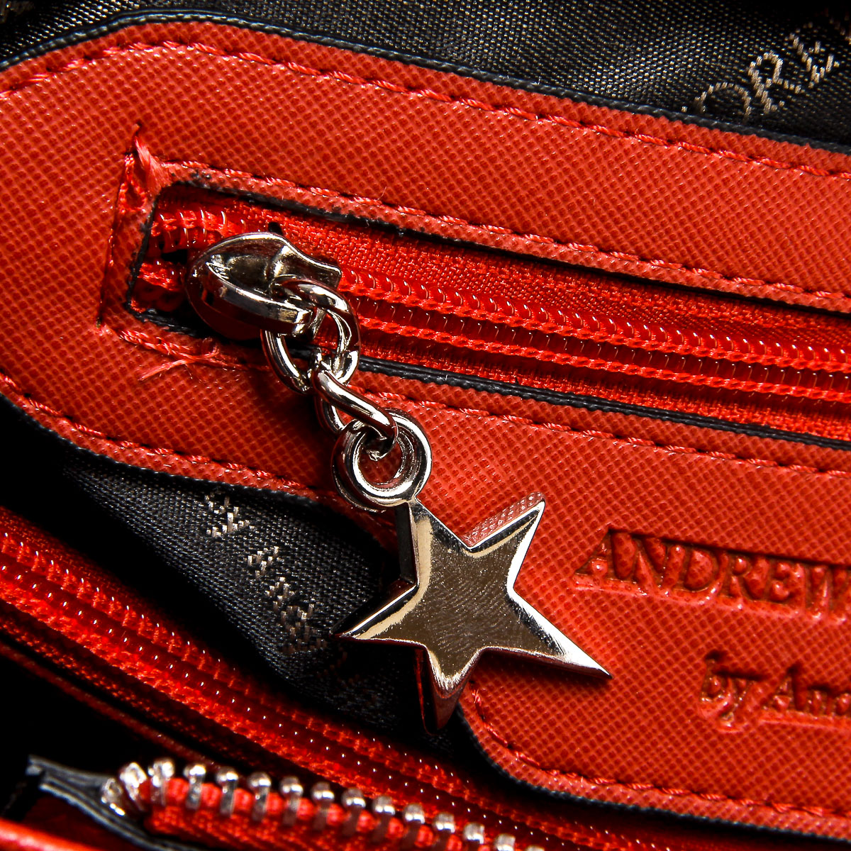 Borsa a mano da donna Andrew Charles rossa VERA