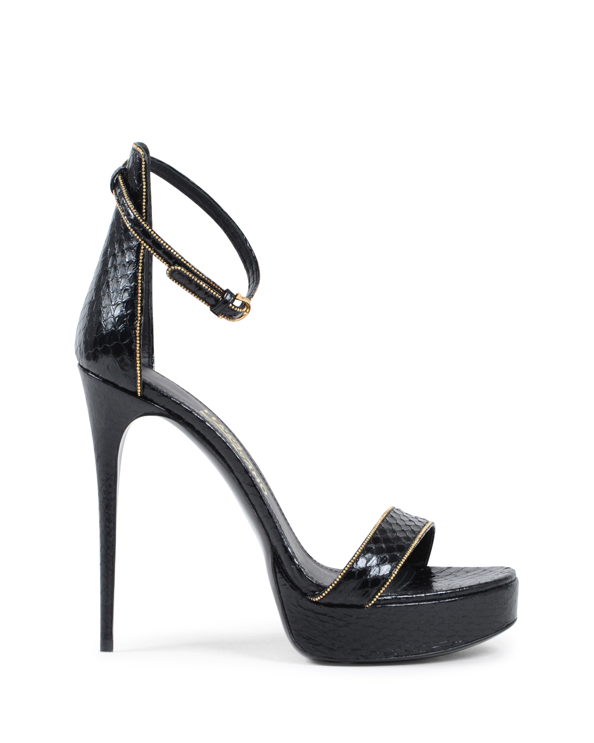 Sandalo con cinturino alla caviglia da donna Salvatore Ferragamo nero EDVIGE