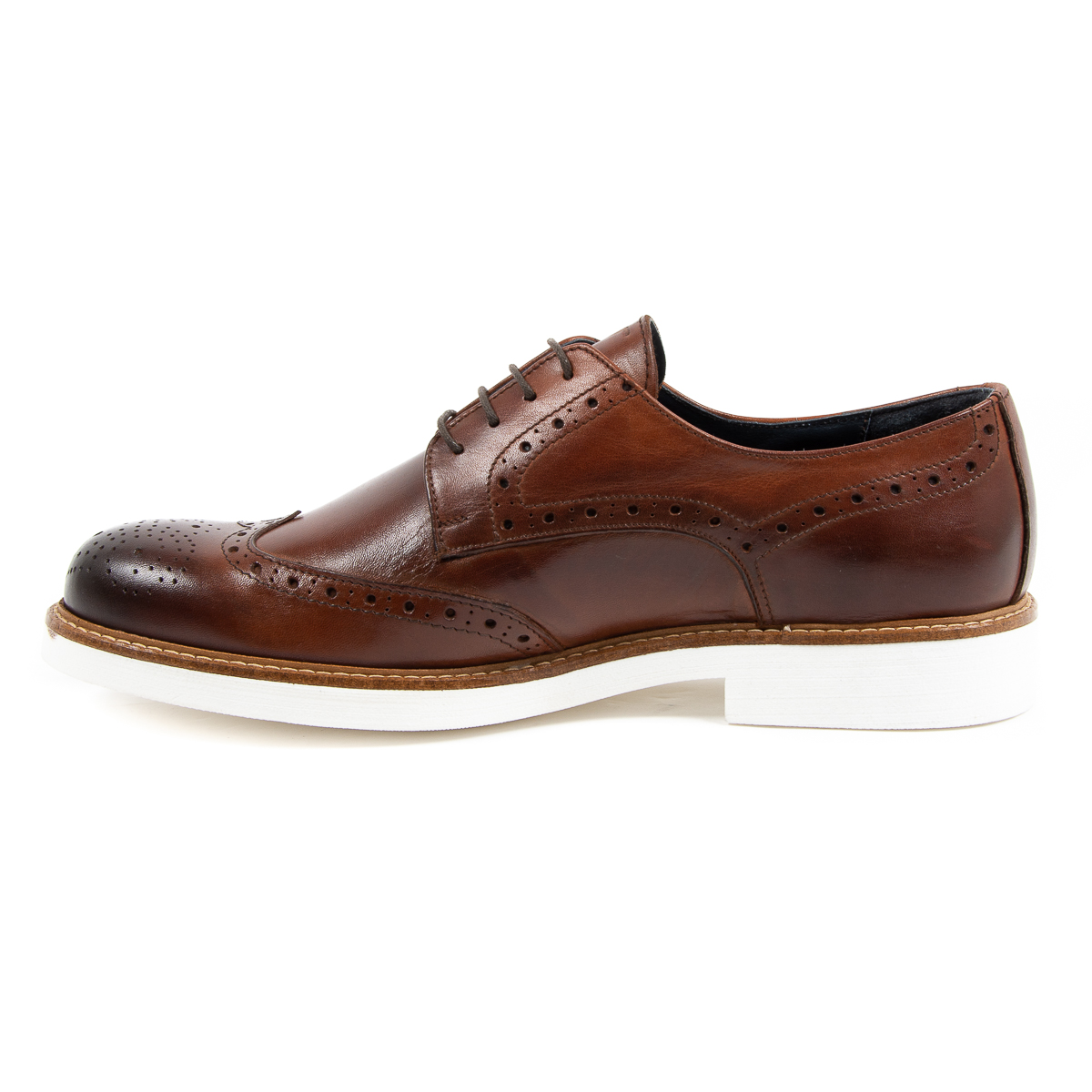 V 1969 Italia Scarpa Brogue da Uomo Marrone VINCENT