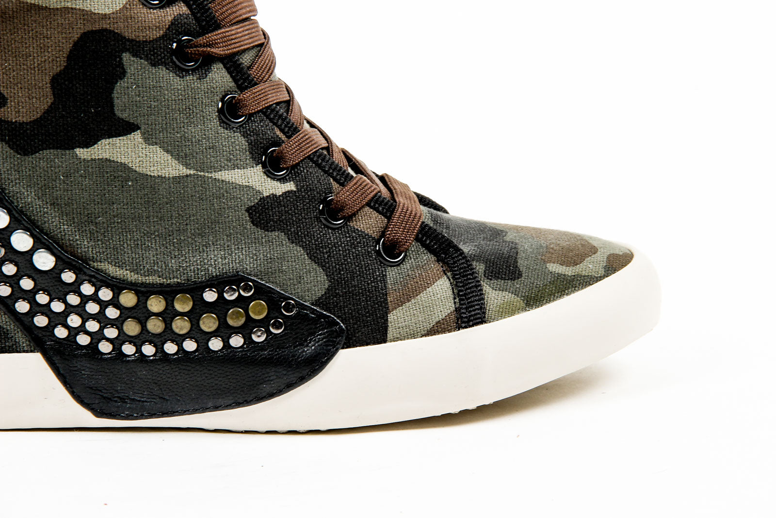 Sneaker alta da donna Olo 71N10 71 GRETA CANVAS PATCH ROCK